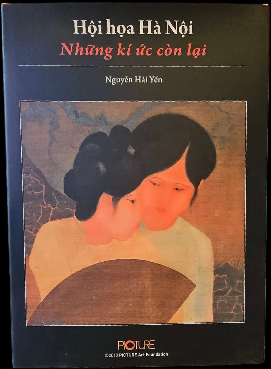 Cover of Hội họa Hà Nội: the same painting of two women on silk, with the title set in Vietnamese